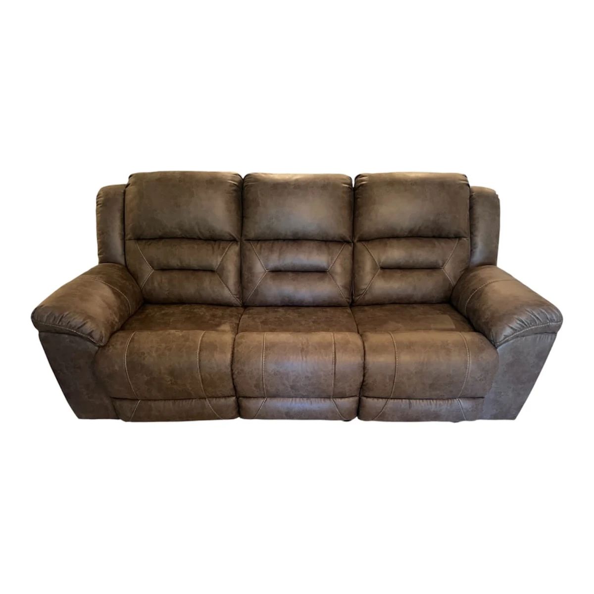 Brown Reclining Sofa