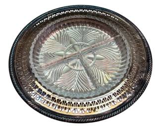 Vtg SilverPlated Decorative Plate