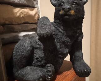 Decorative Resin Black Bear Cub Figurine