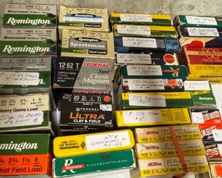 Collection of Vintage and Modern Ammunition Boxes