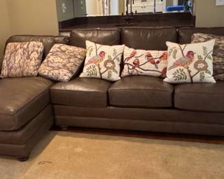 King Hickory Leather Sectional Sofa