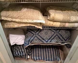 Assorted Decorative Pillows and Linens Collection