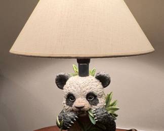Panda Bear Figural Table Lamp
