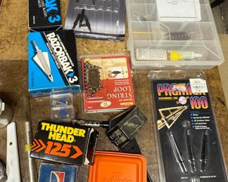 Assorted Archery Hunting Accessories and Miscellaneous Sporting Goods