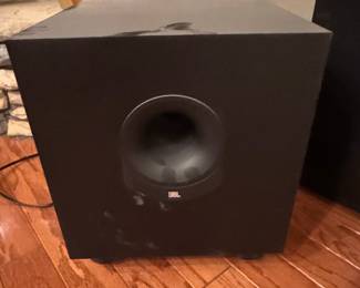 JBL Powered Subwoofer and Video Acoustics VA-1300 Center Channel Speaker