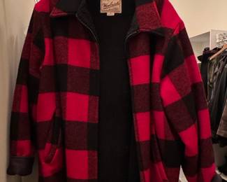Vintage Woolrich Buffalo Plaid Wool Jacket with Sherpa Lining