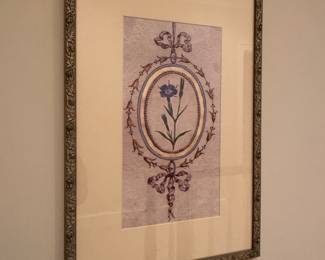 Neoclassical Floral Botanical Watercolor Print