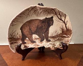 Nina Hand-Painted Ceramic Bear Platter