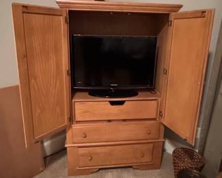Mission Style Oak Entertainment Armoire