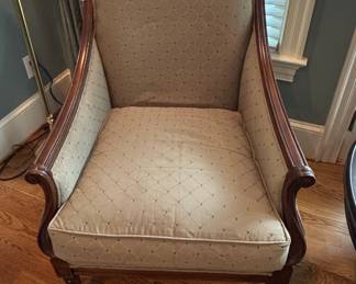 Traditional Mahogany Bergère Accent Chair