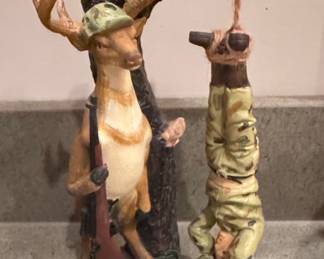Young's Inc. 'Deer Gets Hunter' Resin Figurine