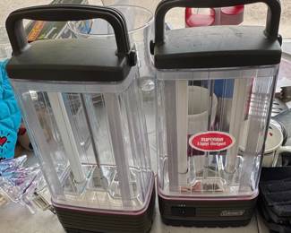 Pair of Vintage Coleman Twin Tube Fluorescent Lanterns (Model 5390D762)