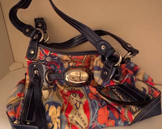 Kathy Van Zeeland Floral Print Hobo Shoulder Bag