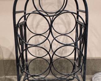 Vintage Wrought Iron Wine Rack