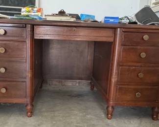 Vintage Executive Pedestal Desk