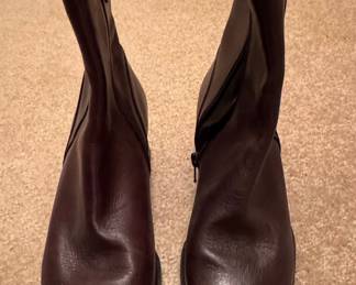 Vintage Brown Leather Ankle Boots