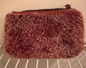 Faux Fur Zippered Pouch