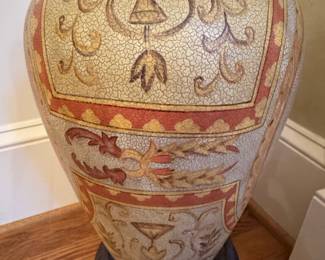 Decorative Ceramic Urn Vase with Pedestal Base
