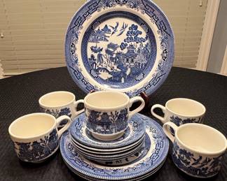 Churchill Blue Willow Tea Set