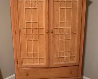 Mission Style Oak Entertainment Armoire