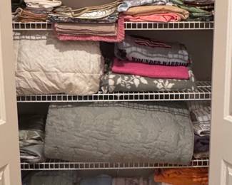 Assorted Household Linens and Bedding Collection