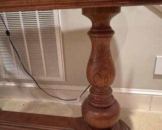 Traditional Pedestal Console Table