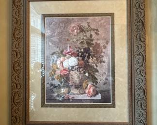 Vintage Print of 'A Flower Piece' after Jan van Huysum