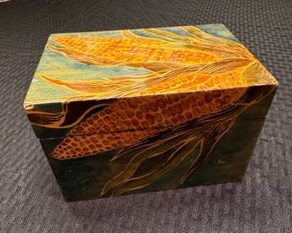 Vintage Hand-Painted Decorative Wooden Box