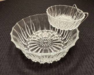 Vintage Crystal Chip and Dip Set