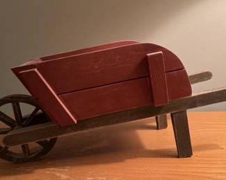 Decorative Wooden Wheelbarrow Planter