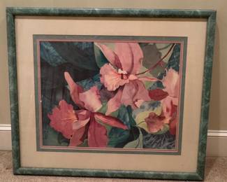 Floral Watercolor Print by P. O'Shea