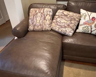 King Hickory Leather Sectional Sofa