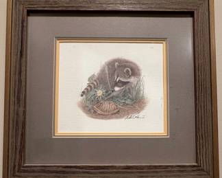 Webb Garrison Raccoon and Turtle Print