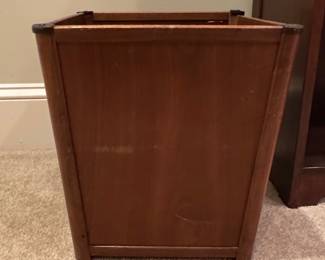 Vintage Mid-Century Modern Nucraft Walnut Wastebasket