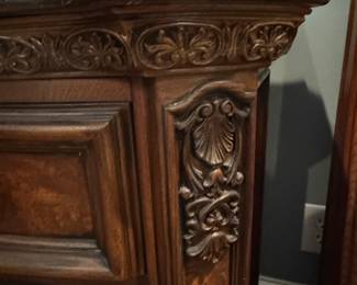 Traditional Marble-Top Three-Drawer Nightstand