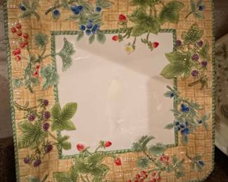 Fitz and Floyd 'Berry Basket' Square Platter