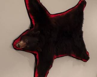 Vintage Black Bear Taxidermy Rug