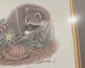 Webb Garrison Raccoon and Turtle Print