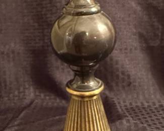 Neoclassical Brass and Marble Obelisk Finial