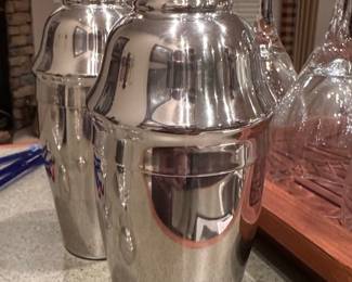 Vintage Stainless Steel Cocktail Shakers