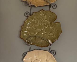 Ceramic Leaf Plate Wall Display