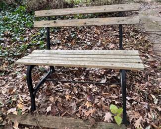 Victorian-Style Cast Iron and Wood Garden Bench