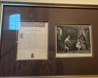 19th Century Steel Engraving 'The Visit of the Foster-Child' After Ritscher
