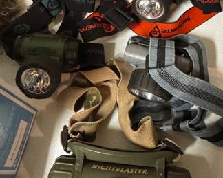 Collection of Five Vintage Headlamps