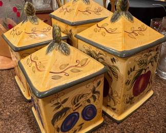 Certified International Fruit Canister Set