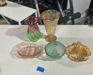 Vintage multi color Glass
