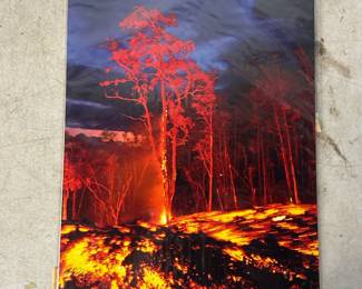 Hawaiian volcano print