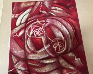 Cosio Original Abstract Pastel Drawing