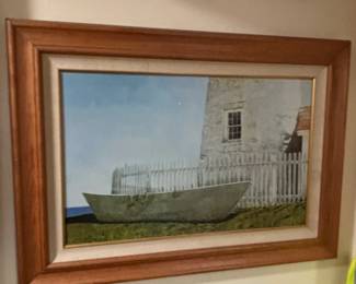 Gary Akers Pemaquid Dory Framed Print and SepiaToned Truck Photograph