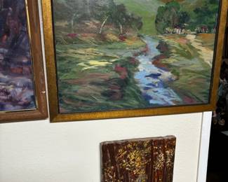 Landscape Oil Painting with Stream